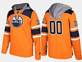Oilers Men's Customized Name And Number Orange Adidas Hoodie